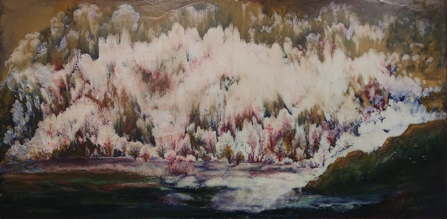 刘烽作品《晚秋山林》